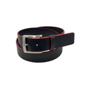 USC Trojans Black Italian Leather Cardinal Edge Belt